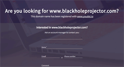 Desktop Screenshot of blackholeprojector.com